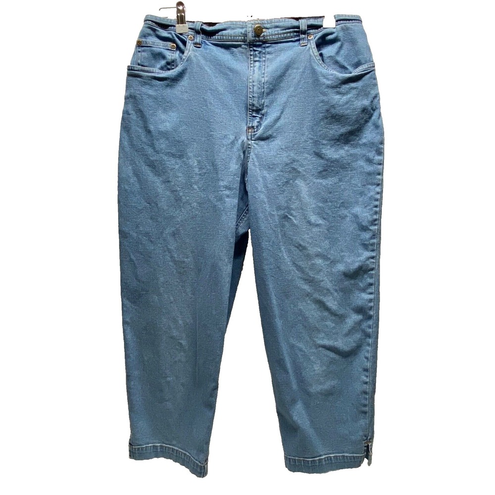 Relativity Capri Jeans Women's 14 Light Blue 5 Pocket Stretch High Rise GUC